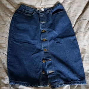 American Apparel Button Up denim skirt